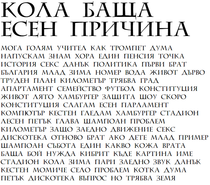 DS CenturyCapitals Cyrillic Font