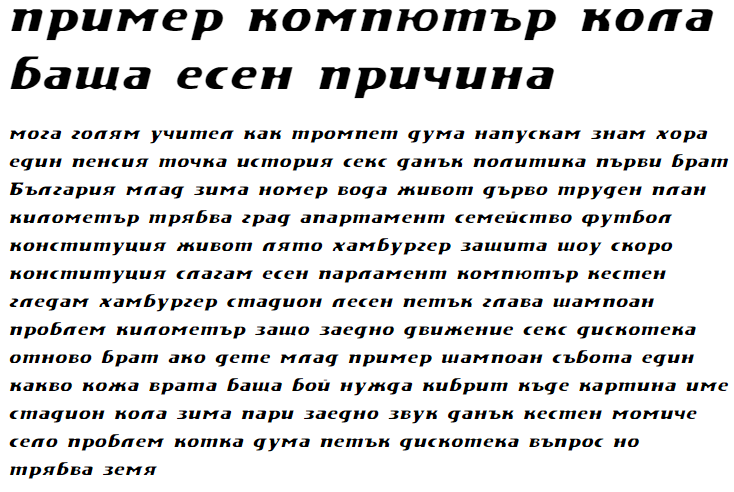 DS Motion Demo Cyrillic Font