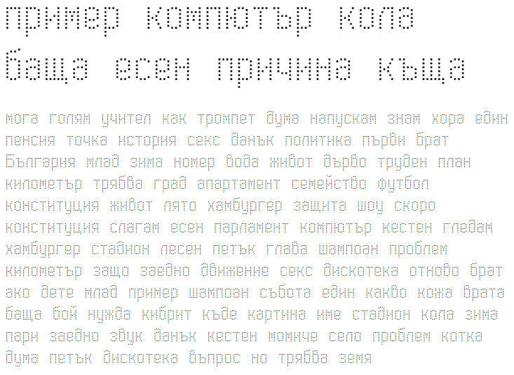 Modern Dot Digital-7 Cyrillic Font