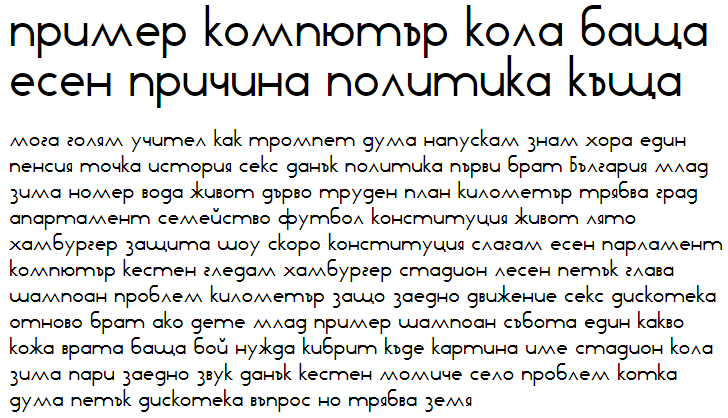 Ticker Tape Cyrillic Font